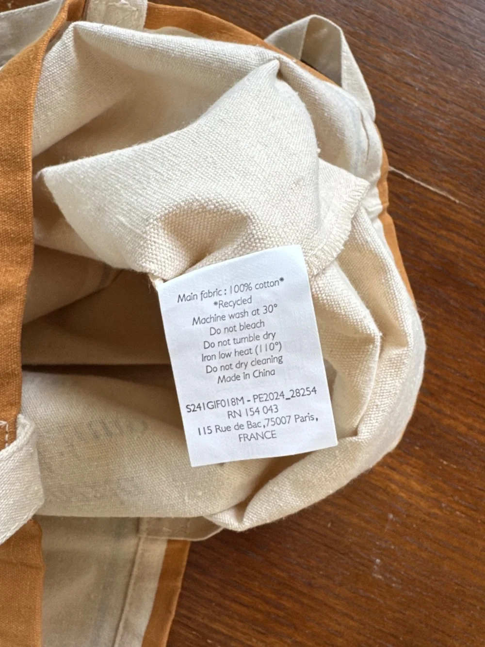 new Sézane l'Avventura di Sezane striped gold tan amber tote limited edition